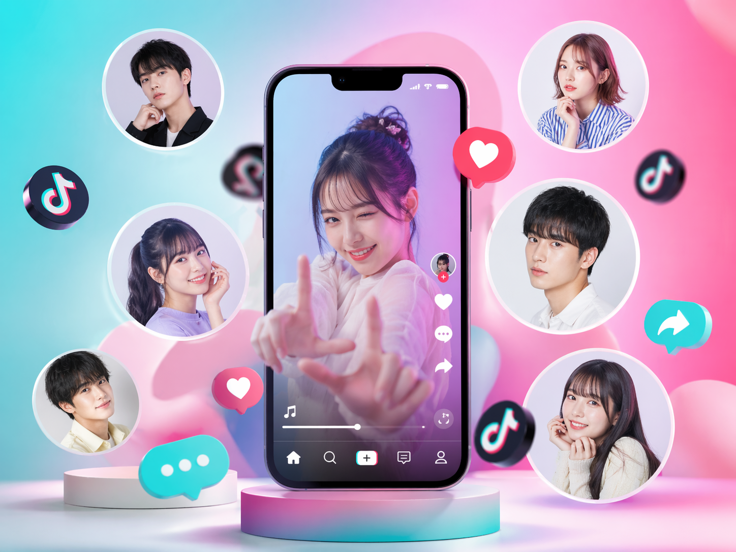 TikTokに最適なタレント・インフルエンサーをキャスティング