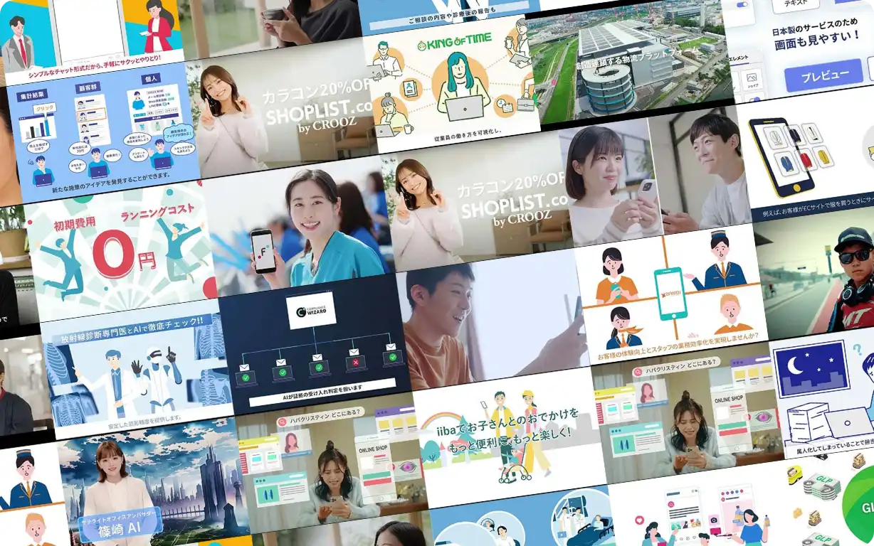 過去1,000本以上の制作実績をもとに、ターゲットに最適な動画を企画・制作