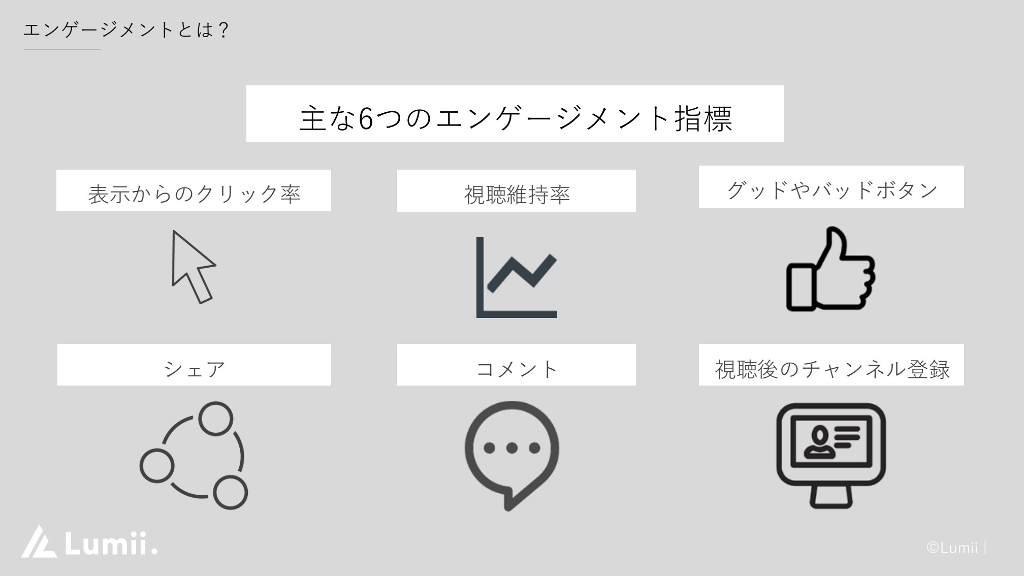 主な6つのエンゲージメント指標